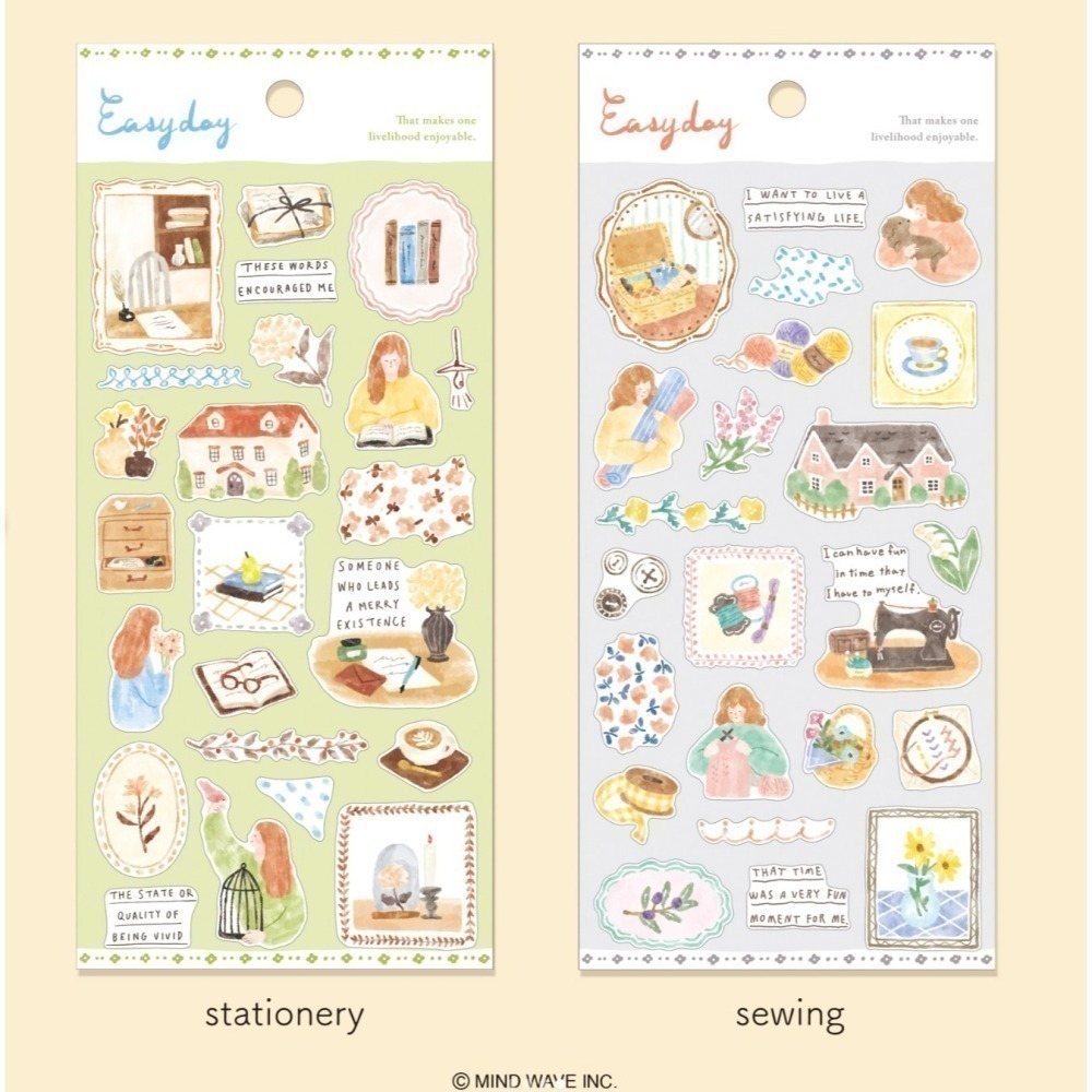 *激動小鹿*<現貨>日本 mind wave 貼紙 easy day 系列 手帳貼紙 日本進口 可愛貼紙 日本貼紙-細節圖4