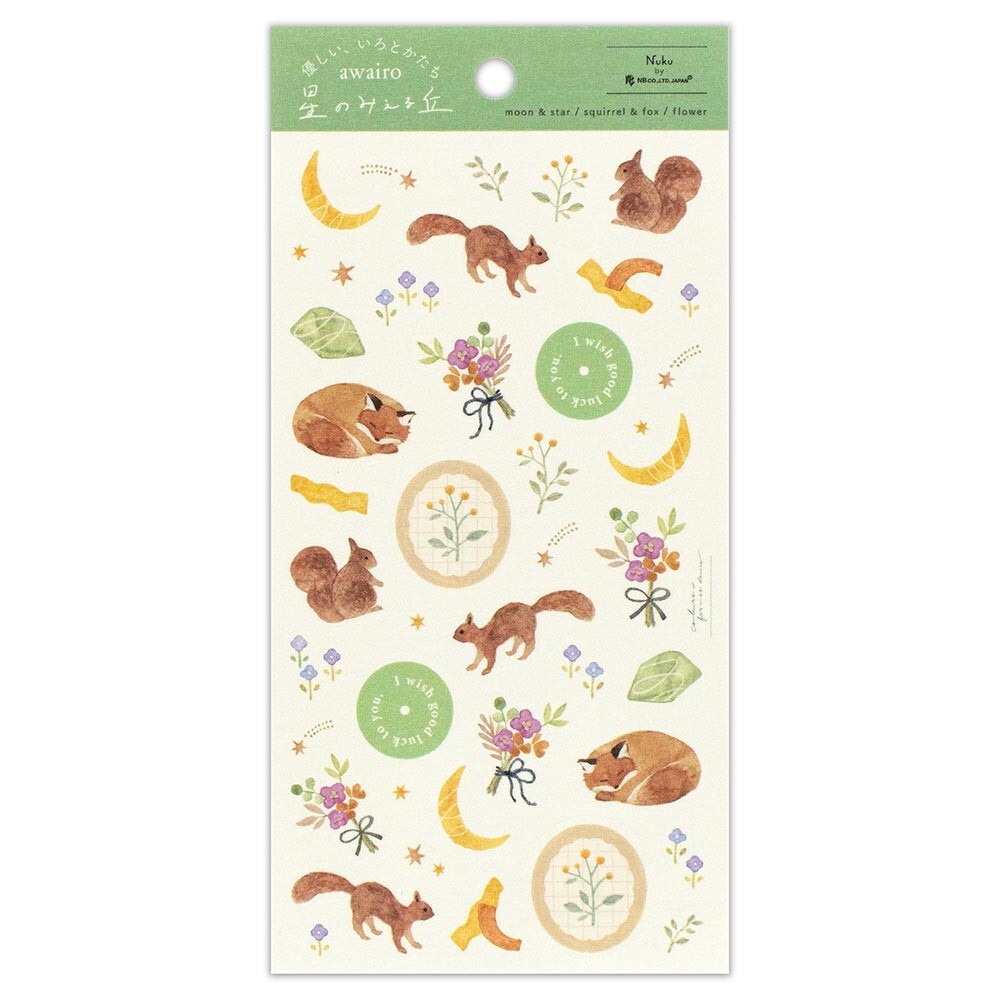 *激動小鹿*<現貨>日本 NB社 貼紙 awairo - 柔和圖案 系列 貼紙 日本 2025新品-規格圖5