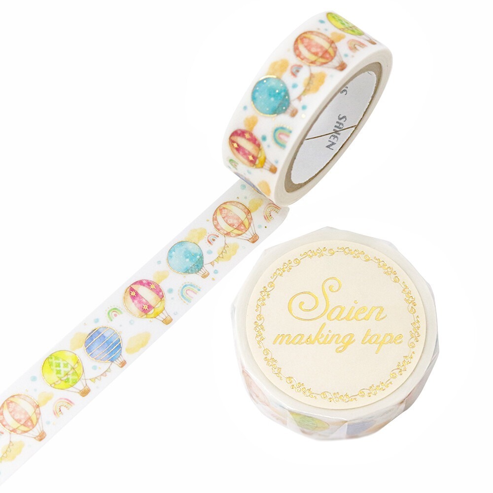 *激動小鹿*<現貨>日本 SAIEN 和紙膠帶 春 箔系列 Kamiiso Sansho 15mm寬 2025新品-規格圖4