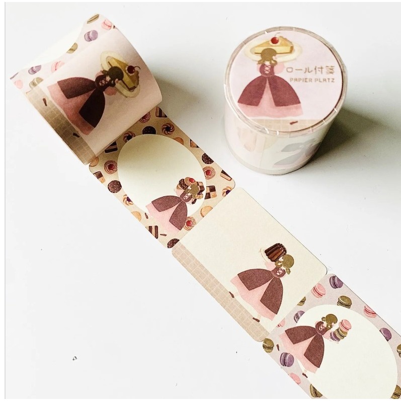 *激動小鹿*<現貨>日本 Papier platz xてるふく 捲式便簽 捲狀便利貼 可書寫捲軸便利貼-細節圖3