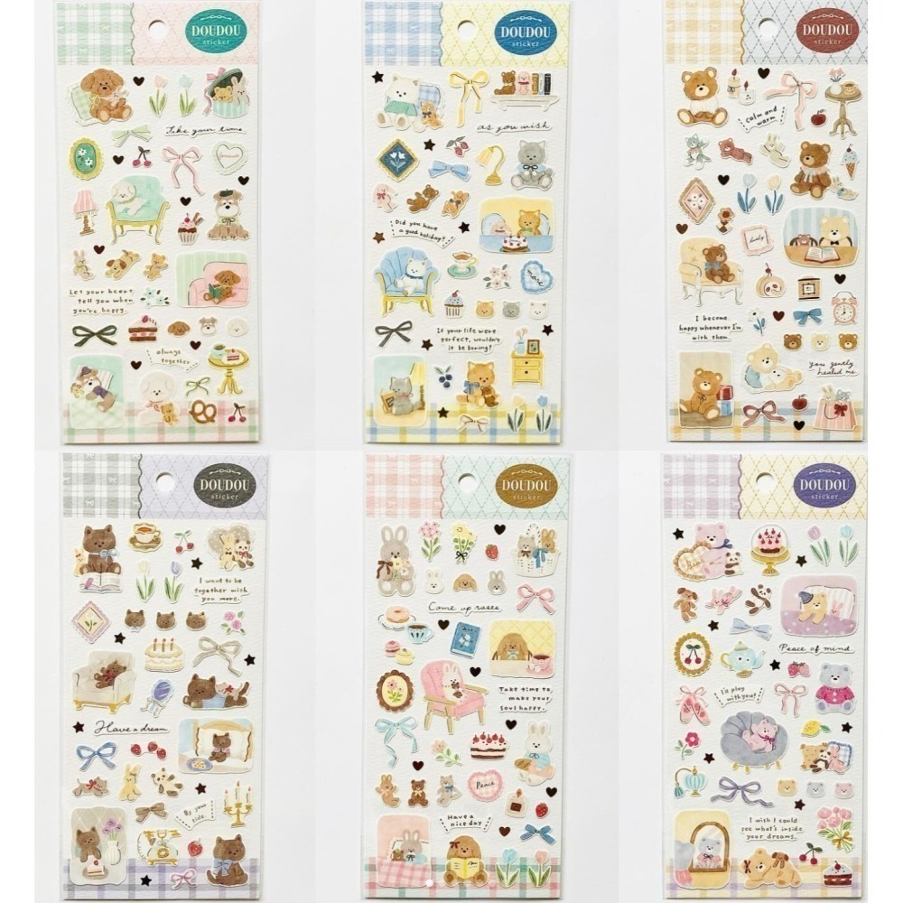 *激動小鹿*<現貨>MIND WAVE 貼紙 日本 Doudou 水彩風系列貼紙 日本貼紙 2025年新品-細節圖2