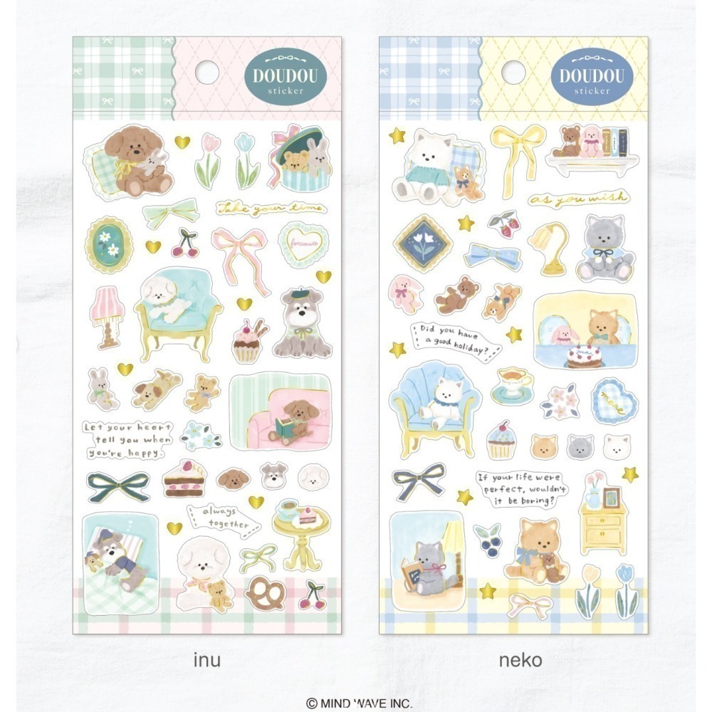 *激動小鹿*<現貨>MIND WAVE 貼紙 日本 Doudou 水彩風系列貼紙 日本貼紙 2025年新品-細節圖3