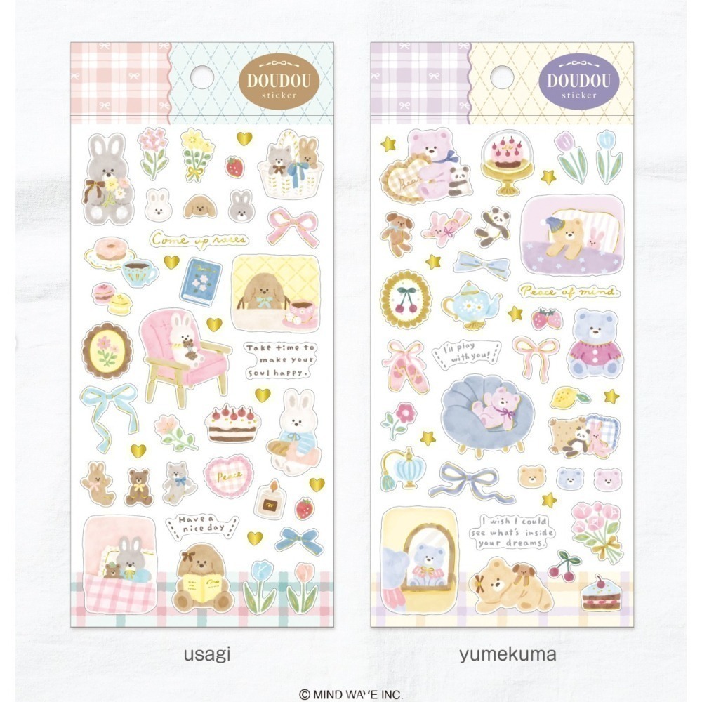 *激動小鹿*<現貨>MIND WAVE 貼紙 日本 Doudou 水彩風系列貼紙 日本貼紙 2025年新品-細節圖5