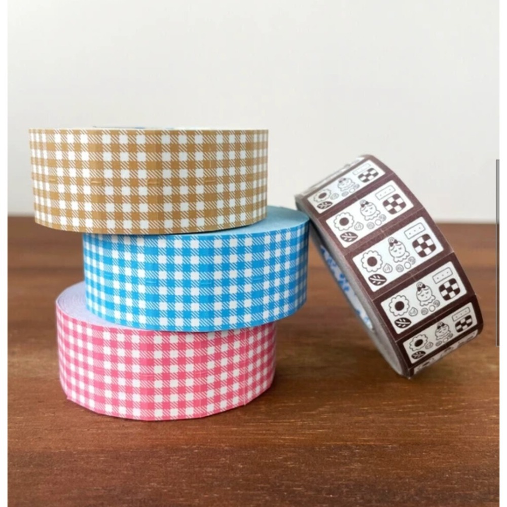 *激動小鹿*<現貨>日本 Stamp Marche 原創設計標籤貼紙 格紋款式 Is019~Is025系列 分裝賣場-細節圖3