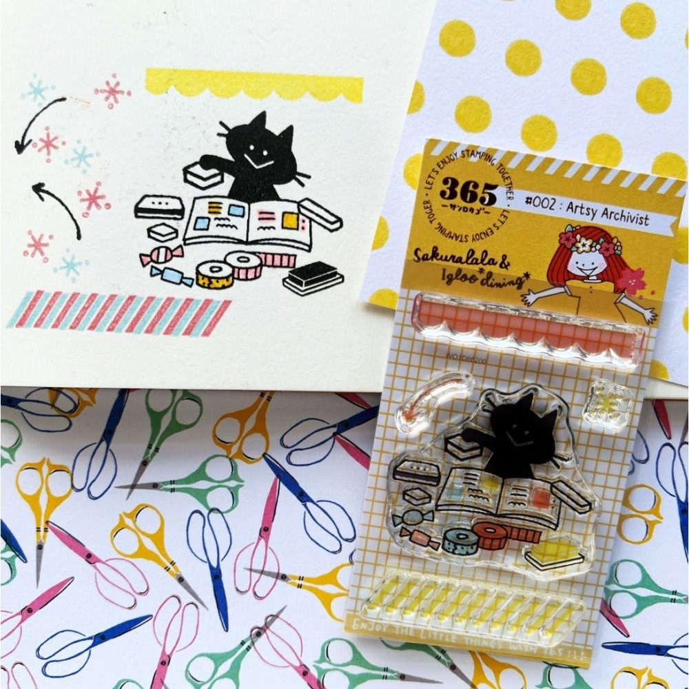 *激動小鹿*<現貨>SAKURALALA  水晶印章 日本 365090 Doki Doki 2＂x3＂呎寸 一套八張-細節圖5