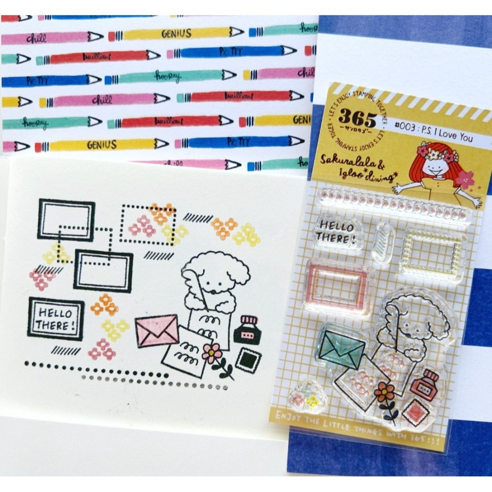 *激動小鹿*<現貨>SAKURALALA  水晶印章 日本 365090 Doki Doki 2＂x3＂呎寸 一套八張-細節圖6