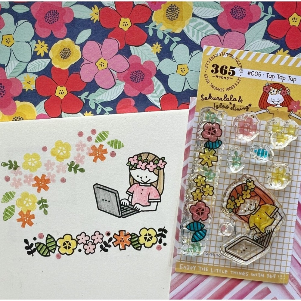 *激動小鹿*<現貨>SAKURALALA  水晶印章 日本 365090 Doki Doki 2＂x3＂呎寸 一套八張-細節圖9