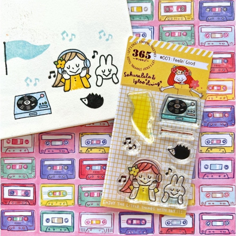 *激動小鹿*<現貨>SAKURALALA  水晶印章 日本 365090 Doki Doki 2＂x3＂呎寸 一套八張-細節圖10