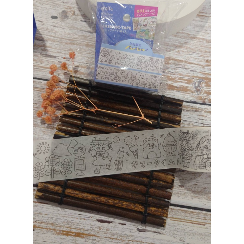 *激動小鹿*<現貨>日本 amifa 紙膠帶 151190 塗鴉著色紙膠帶 日本原裝進口 2025年新品 紙膠帶-規格圖3