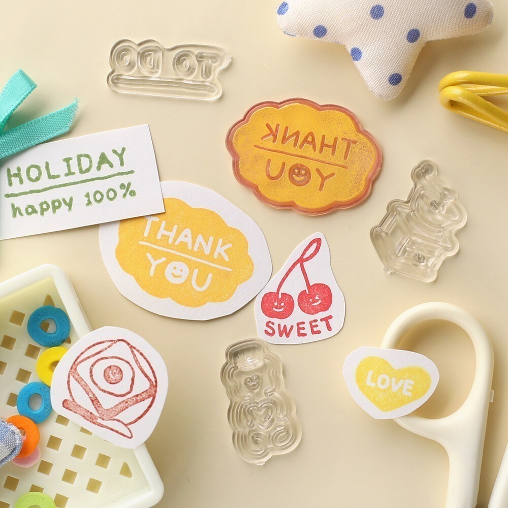 *激動小鹿*日本 BGM 水晶印章 透明印章 矽膠印章  印章 2025新品-細節圖8