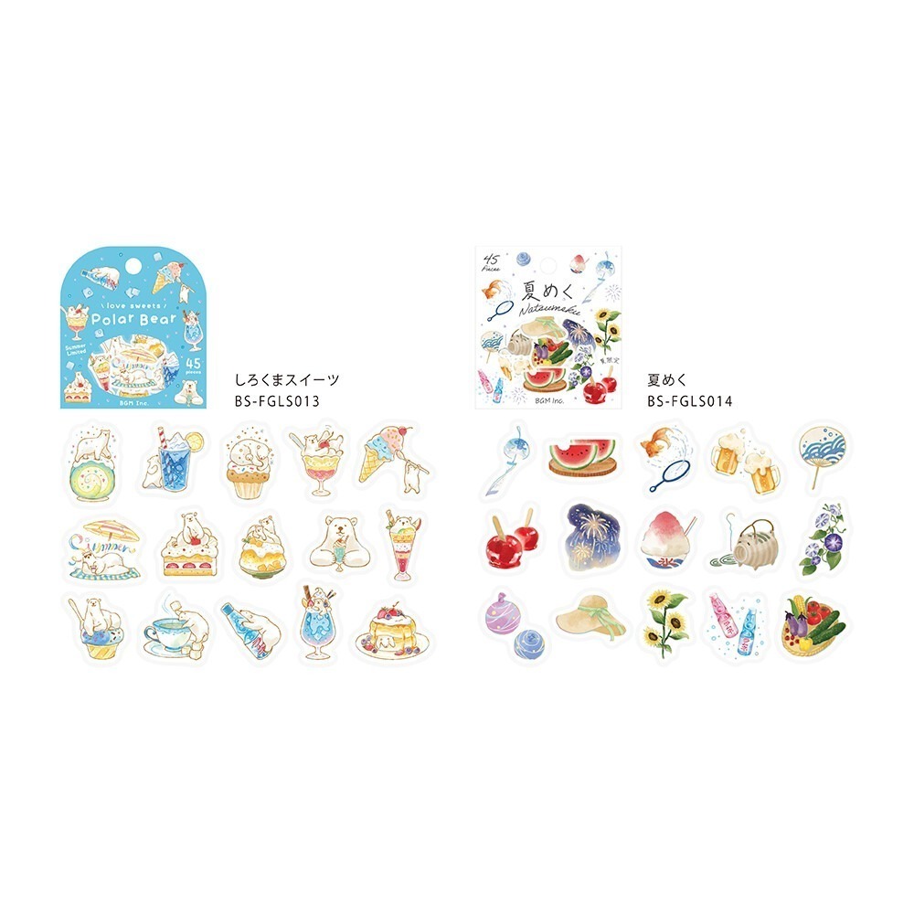 *激動小鹿*<現貨>日本 BGM貼紙 BGM 燙金貼紙 貼紙 貼紙包 - 2025 夏限定 限量款 售完無法補-細節圖2