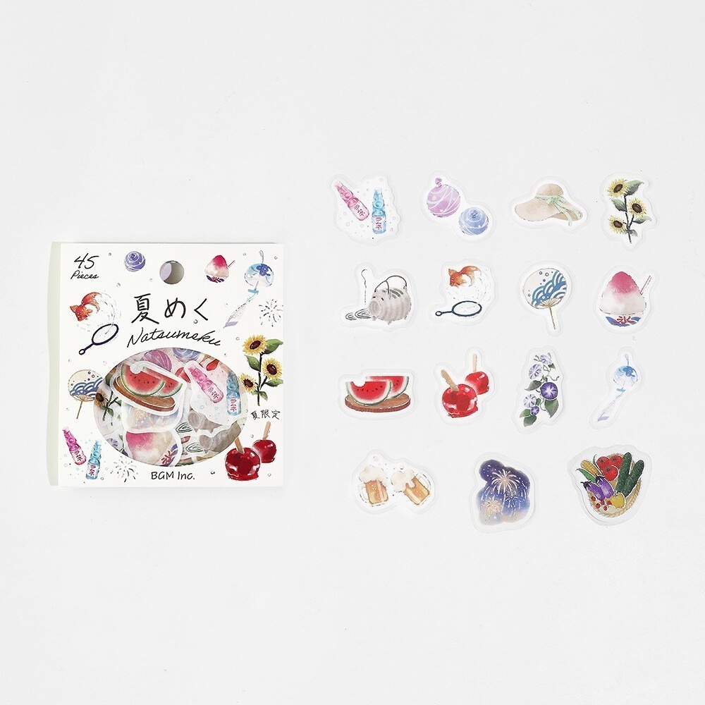 *激動小鹿*<現貨>日本 BGM貼紙 BGM 燙金貼紙 貼紙 貼紙包 - 2025 夏限定 限量款 售完無法補-規格圖8