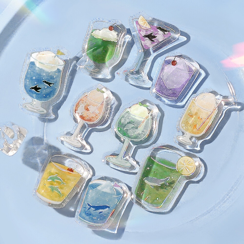 *激動小鹿*<現貨>日本 BGM 透明立體貼紙 crystal seal 系列 立體貼紙 2025 新品 夏限定-細節圖8