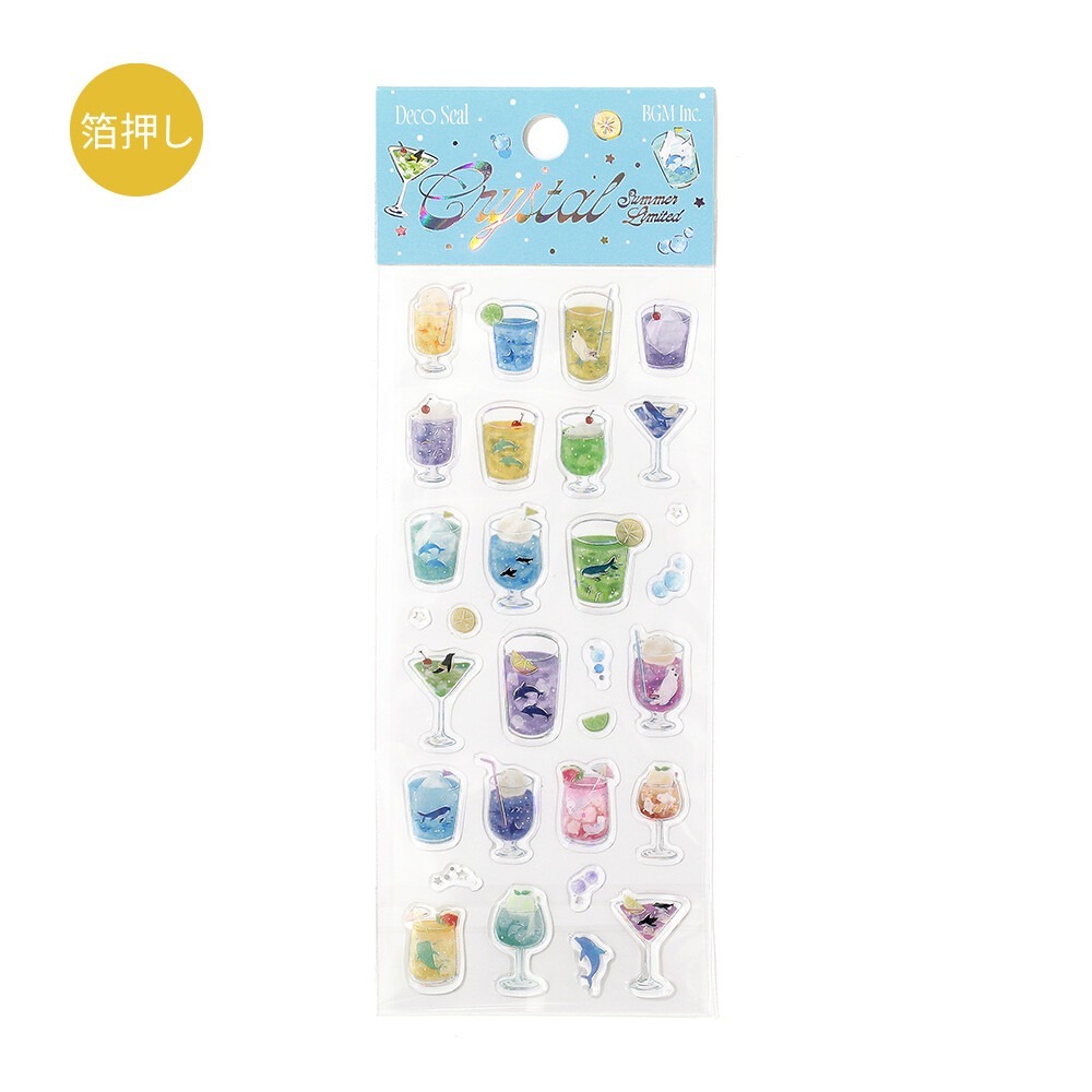 *激動小鹿*<現貨>日本 BGM 透明立體貼紙 crystal seal 系列 立體貼紙 2025 新品 夏限定-規格圖8