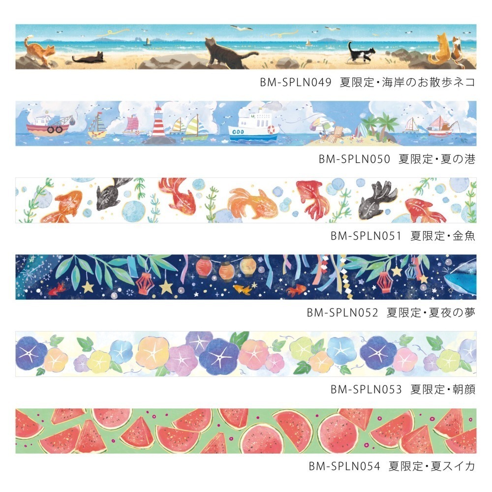 *激動小鹿*<現貨>日本 BGM 紙膠帶 2025 夏限定＂燙金＂ 15mm*5m系列 BGM 和紙膠帶 新品-細節圖2