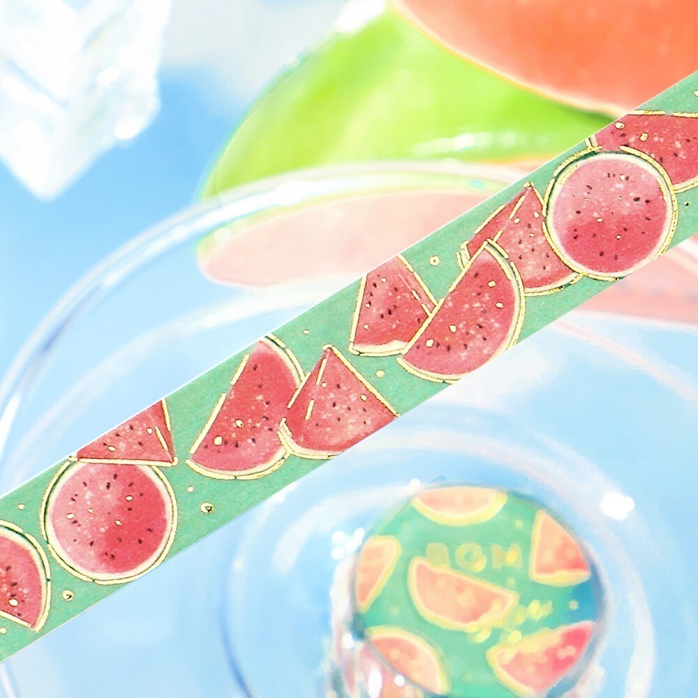 *激動小鹿*<現貨>日本 BGM 紙膠帶 2025 夏限定＂燙金＂ 15mm*5m系列 BGM 和紙膠帶 新品-細節圖7