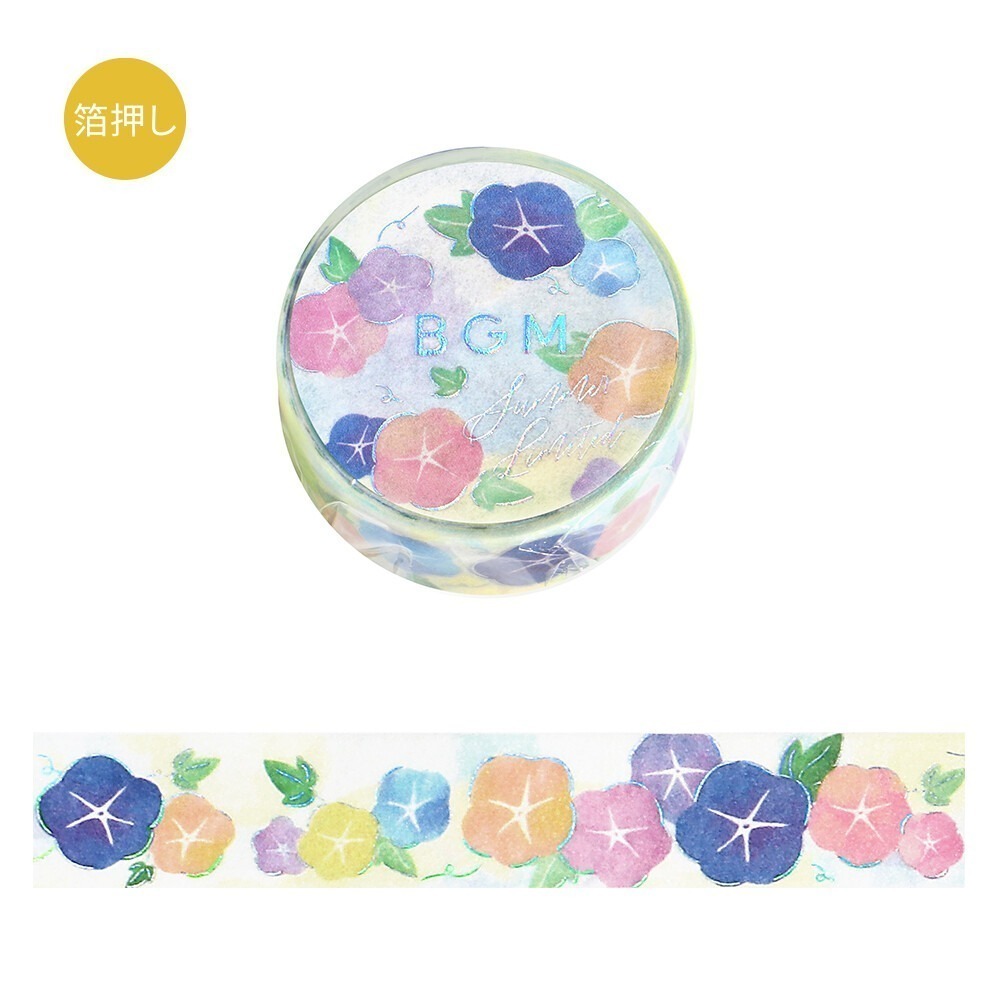 *激動小鹿*<現貨>日本 BGM 紙膠帶 2025 夏限定＂燙金＂ 15mm*5m系列 BGM 和紙膠帶 新品-規格圖9