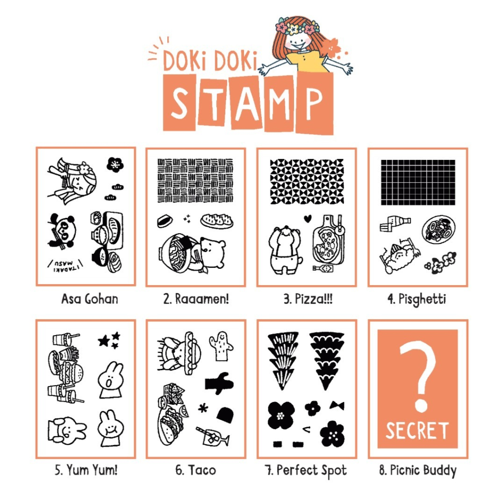 *激動小鹿*<現貨>SAKURALALA 水晶印章 日本 365092 Doki Doki 第二彈 一套八張-細節圖2