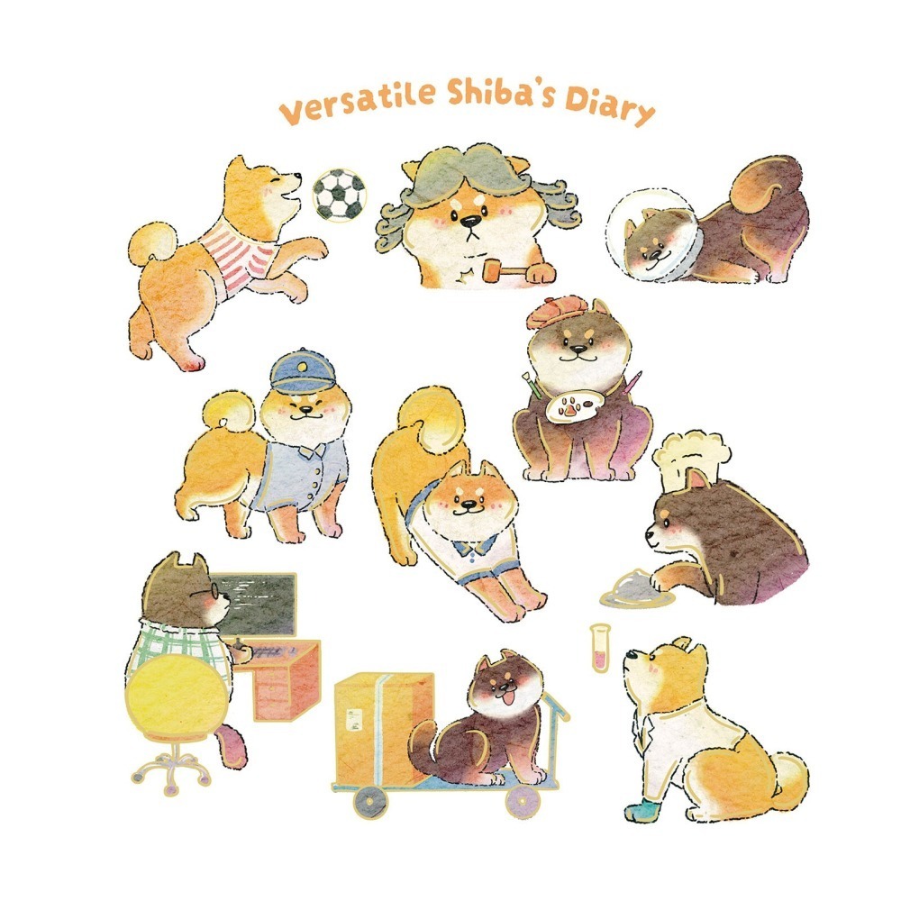 *激動小鹿*<現貨>日本 World Craft 貼紙包 Animals＇ Fun系列 半透感 貼紙 2025年新品-細節圖9