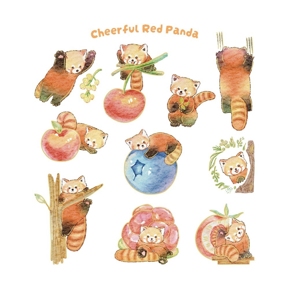 *激動小鹿*<現貨>日本 World Craft 貼紙包 Animals＇ Fun系列 半透感 貼紙 2025年新品-細節圖10