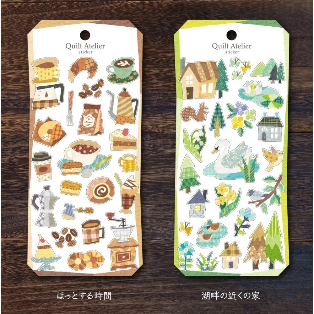 *激動小鹿*<現貨>日本 MIND WAVE 貼紙 Quilt Atelier 拼布感 系列 2025年新品 手帳貼紙-細節圖2