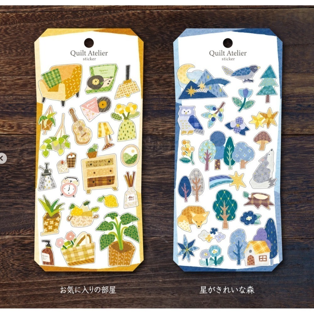 *激動小鹿*<現貨>日本 MIND WAVE 貼紙 Quilt Atelier 拼布感 系列 2025年新品 手帳貼紙-細節圖4
