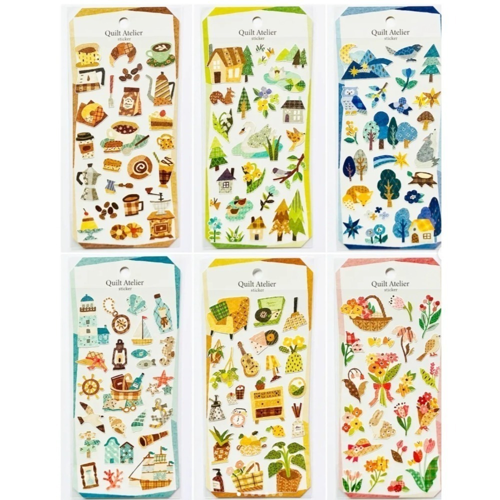 *激動小鹿*<現貨>日本 MIND WAVE 貼紙 Quilt Atelier 拼布感 系列 2025年新品 手帳貼紙-細節圖7