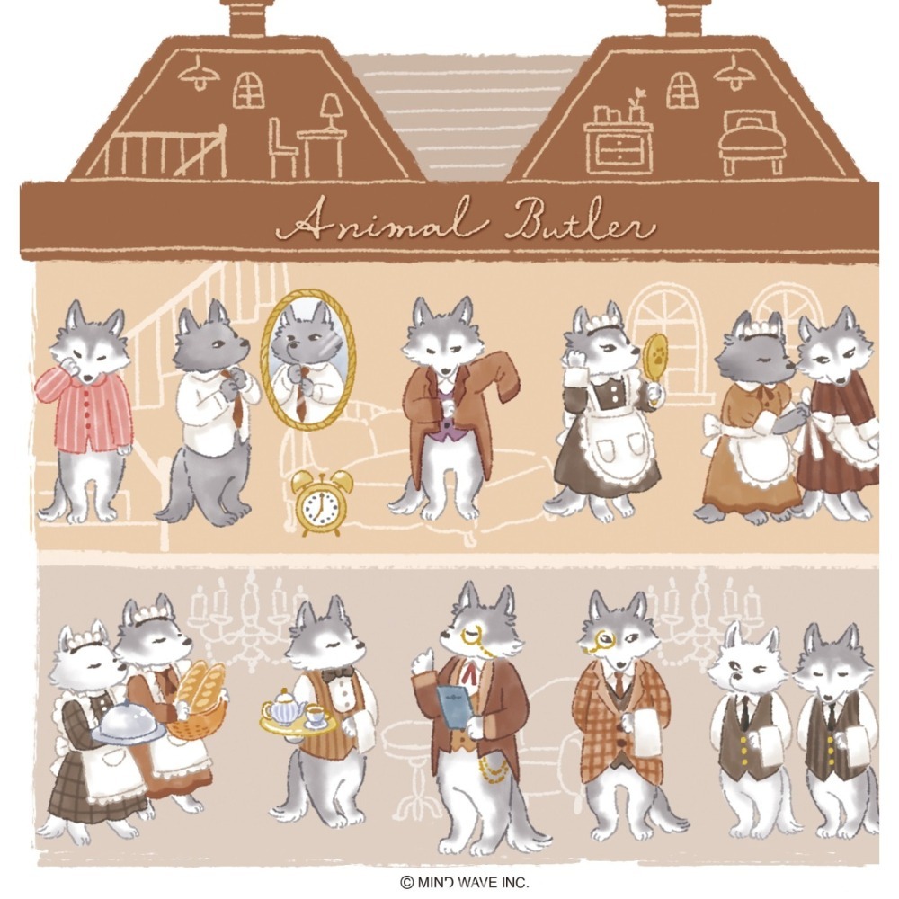 *激動小鹿*<現貨>日本 MIND WAVE 貼紙 Animal Butler 動物管家 貼紙 2025新品-細節圖5