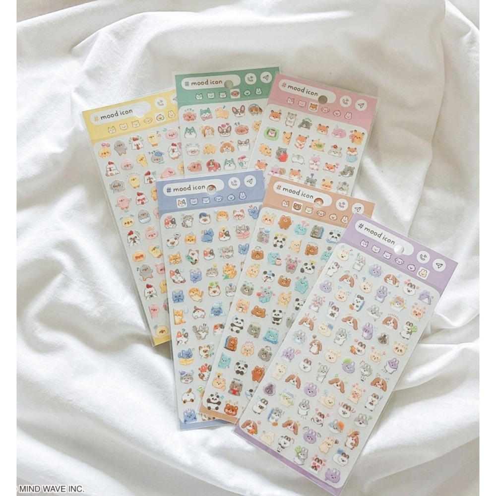 *激動小鹿*<現貨>日本 MIND WAVE 貼紙 Mood Icon Sticker 心情圖示透明貼紙 2025新品-細節圖5