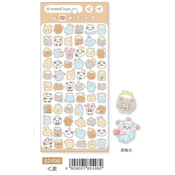 *激動小鹿*<現貨>日本 MIND WAVE 貼紙 Mood Icon Sticker 心情圖示透明貼紙 2025新品-規格圖7