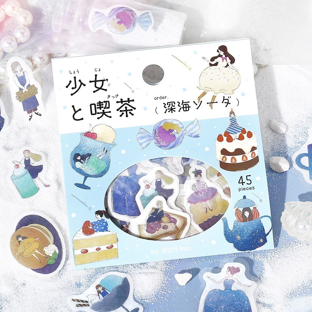 *激動小鹿*<現貨>日本 BGM 貼紙 BGM 燙金貼紙 少女喫茶系列 貼紙包 bgm 2025新品-細節圖4