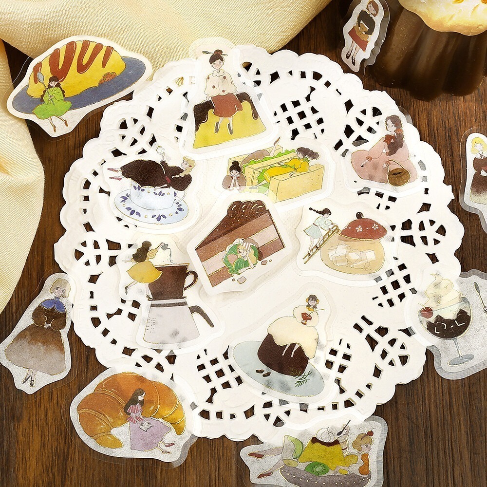 *激動小鹿*<現貨>日本 BGM 貼紙 BGM 燙金貼紙 少女喫茶系列 貼紙包 bgm 2025新品-細節圖7