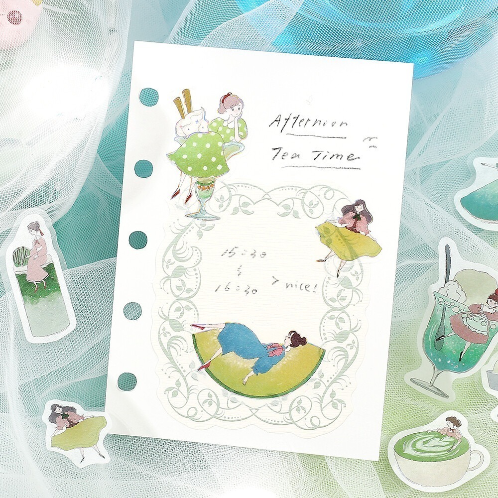 *激動小鹿*<現貨>日本 BGM 貼紙 BGM 燙金貼紙 少女喫茶系列 貼紙包 bgm 2025新品-細節圖10