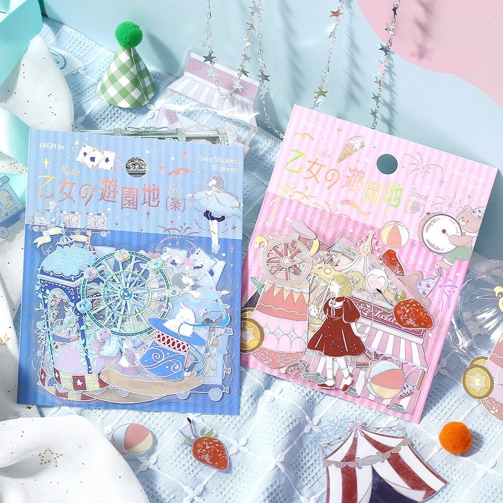 *激動小鹿*<現貨>日本 BGM 透明PET貼紙 少女遊樂園「乙女遊樂園」系列 BGM 貼紙包 2025新品-細節圖3