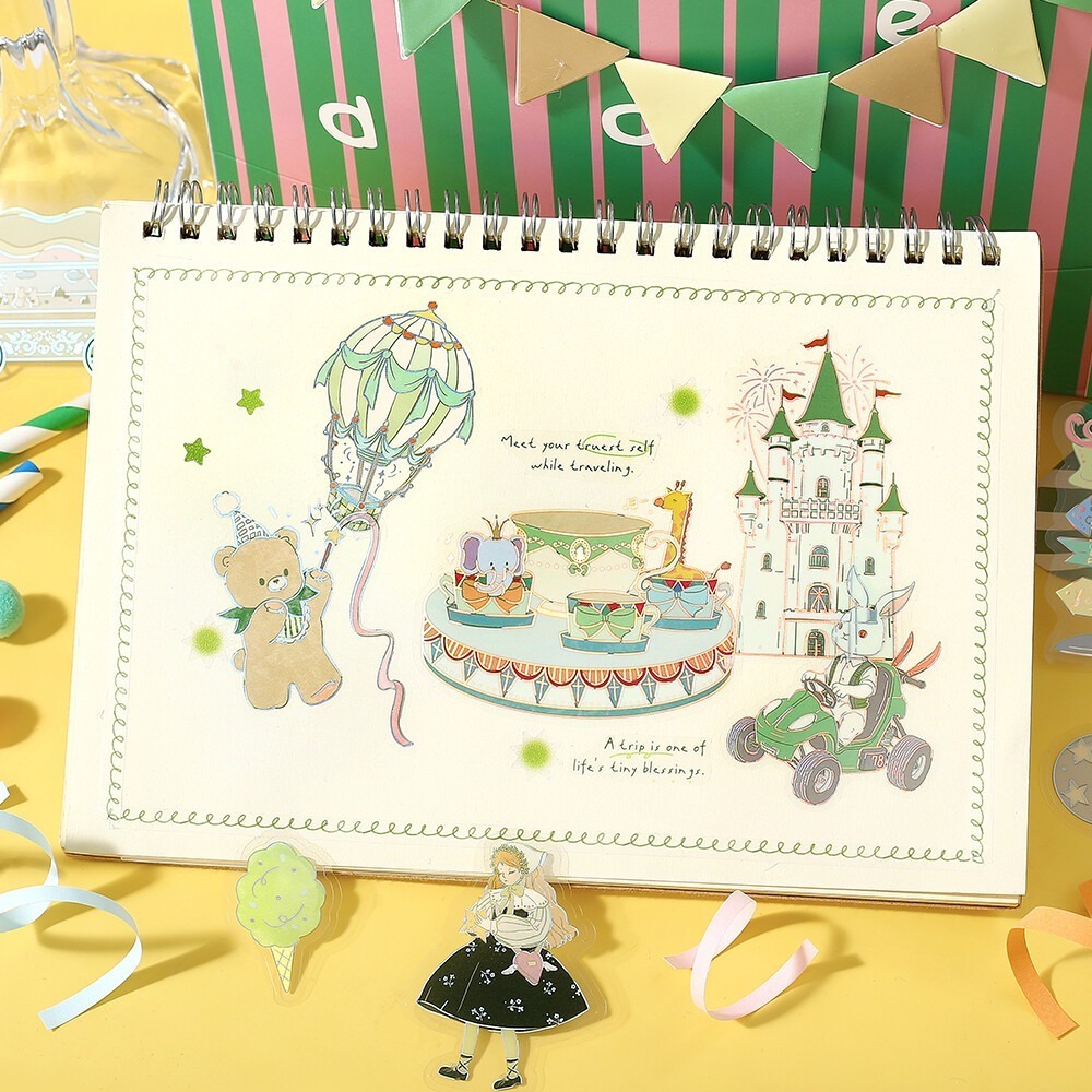 *激動小鹿*<現貨>日本 BGM 透明PET貼紙 少女遊樂園「乙女遊樂園」系列 BGM 貼紙包 2025新品-細節圖8