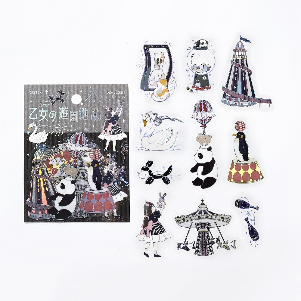 *激動小鹿*<現貨>日本 BGM 透明PET貼紙 少女遊樂園「乙女遊樂園」系列 BGM 貼紙包 2025新品-規格圖8
