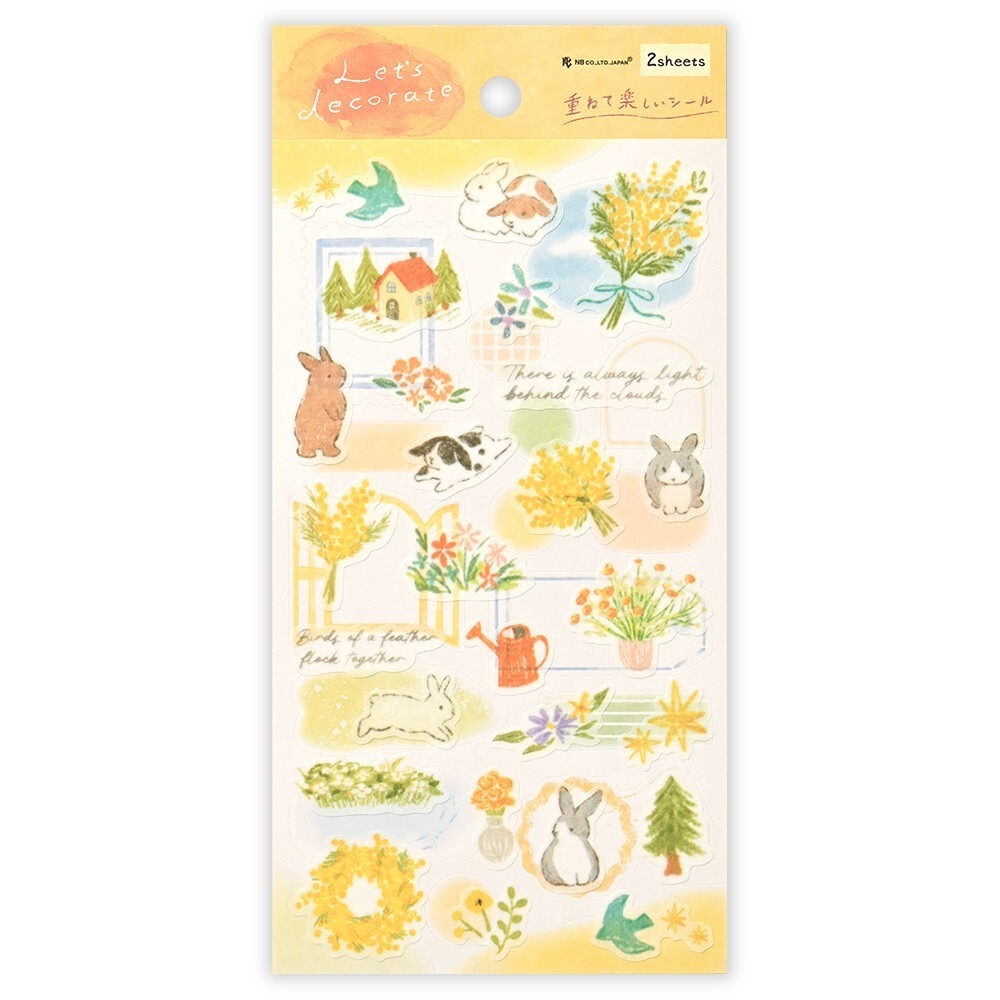 *激動小鹿*<現貨>日本 NB社 貼紙 let＇s decorate ( 2張入一組) 系列 貼紙 日本 2025新品-規格圖11