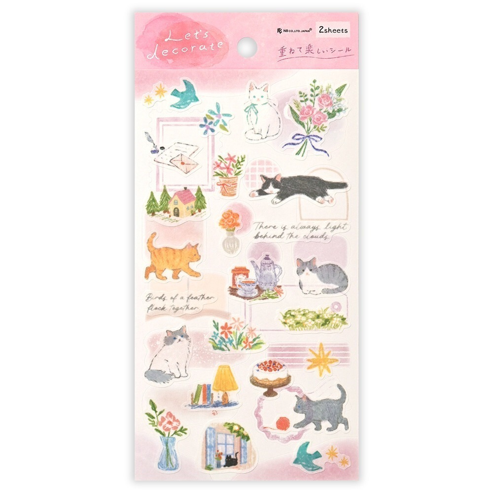 *激動小鹿*<現貨>日本 NB社 貼紙 let＇s decorate ( 2張入一組) 系列 貼紙 日本 2025新品-規格圖11