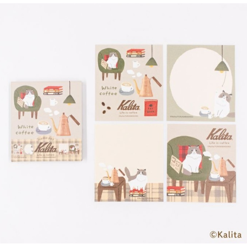 *激動小鹿* 日本製 古川紙工 x Kalita 咖啡設備製造商 合作 全彩 便條紙 留言紙 memo 2025新品-細節圖3