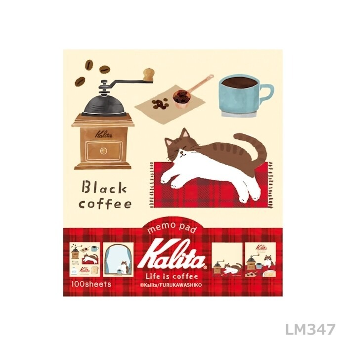 *激動小鹿* 日本製 古川紙工 x Kalita 咖啡設備製造商 合作 全彩 便條紙 留言紙 memo 2025新品-規格圖6