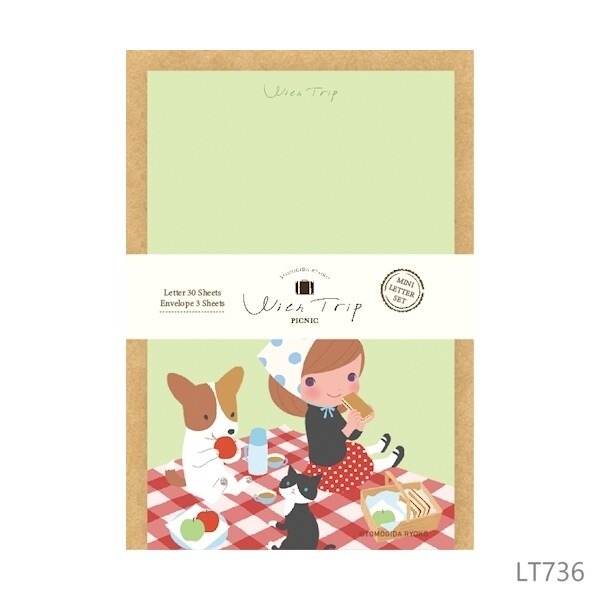 *激動小鹿*日本 古川紙工 x Ryoko Yomogida 迷你信封信紙 with trip 系列  古川紙工-規格圖8