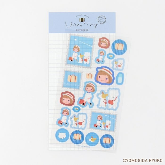 *激動小鹿*日本 古川紙工 x Ryoko Yomogida 迷你信封信紙 with trip 系列  古川紙工-細節圖2