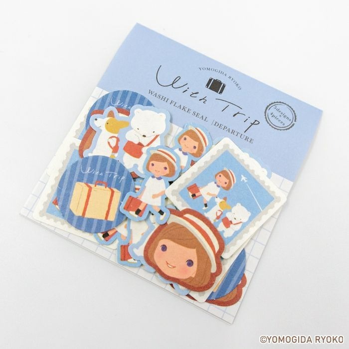 *激動小鹿*日本 古川紙工 x Ryoko Yomogida 貼紙包  with trip 系列  古川紙工 貼紙-細節圖6