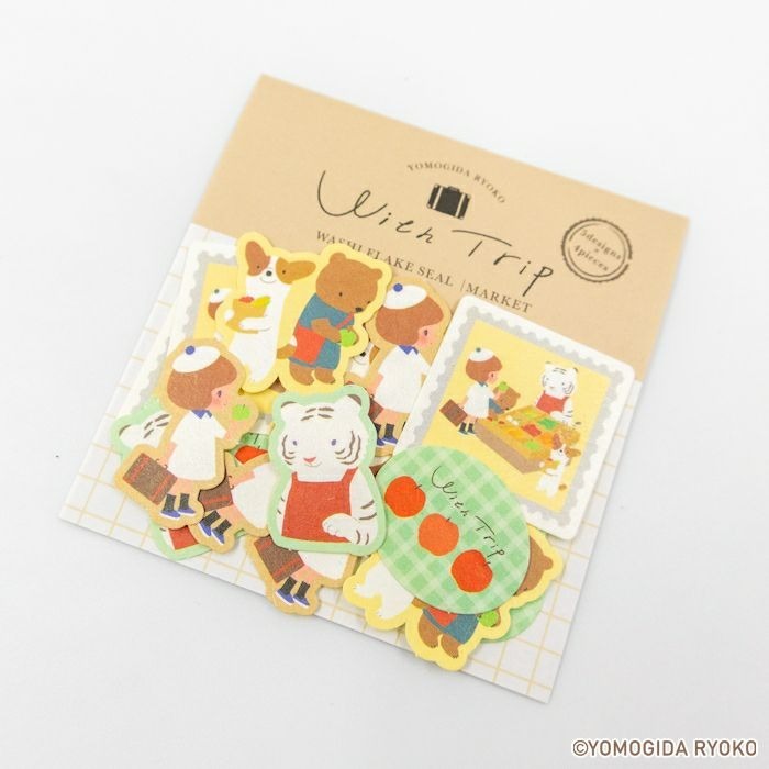 *激動小鹿*日本 古川紙工 x Ryoko Yomogida 貼紙包  with trip 系列  古川紙工 貼紙-細節圖7