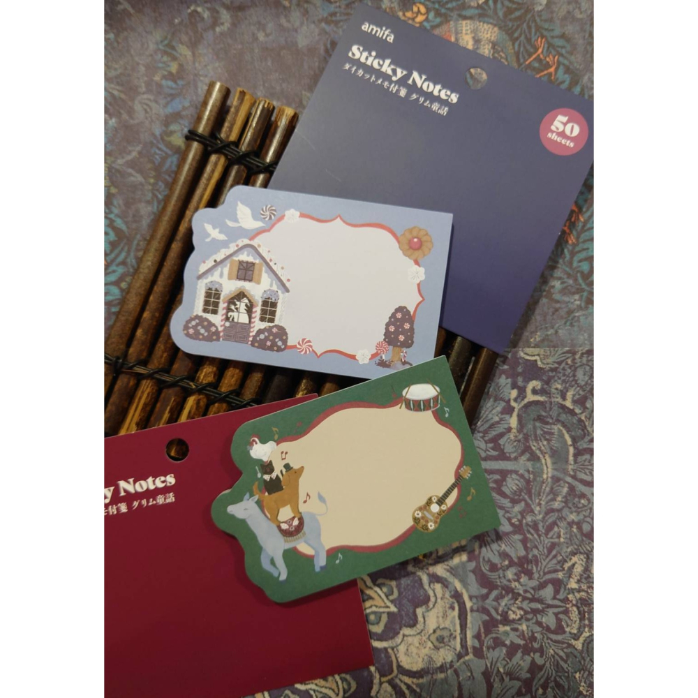 *激動小鹿*日本 amifa Notes 格林童話 153767 便利貼 2025新品 迷你便條紙 sticky-細節圖4