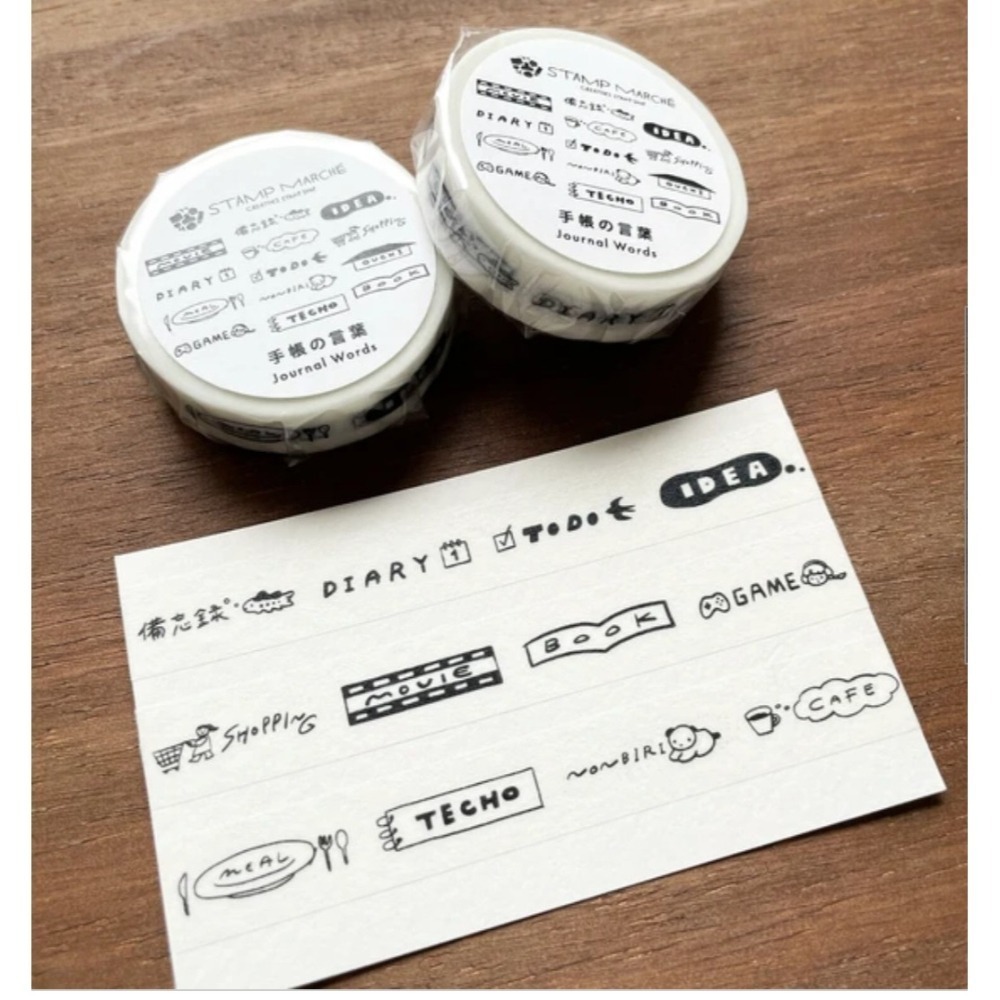 *激動小鹿*日本 Stamp Marche 紙膠帶 原創設計的13 個流行詞紙膠帶 mt-011 限量 2025新品-細節圖2