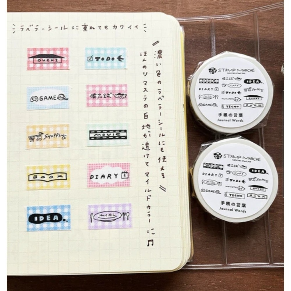*激動小鹿*日本 Stamp Marche 紙膠帶 原創設計的13 個流行詞紙膠帶 mt-011 限量 2025新品-細節圖3