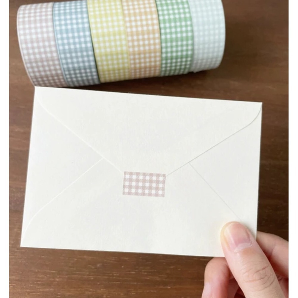 *激動小鹿*日本 Stamp Marche 標籤貼紙 原創設計 格紋款式 Ls033~Ls041系列 分裝賣場-細節圖5