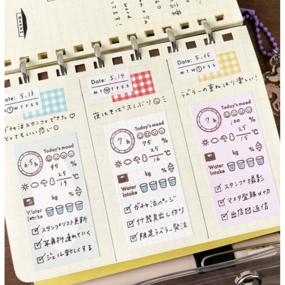 *激動小鹿*日本 Stamp Marche 標籤貼紙 原創設計 格紋款式 Ls033~Ls041系列 分裝賣場-細節圖7