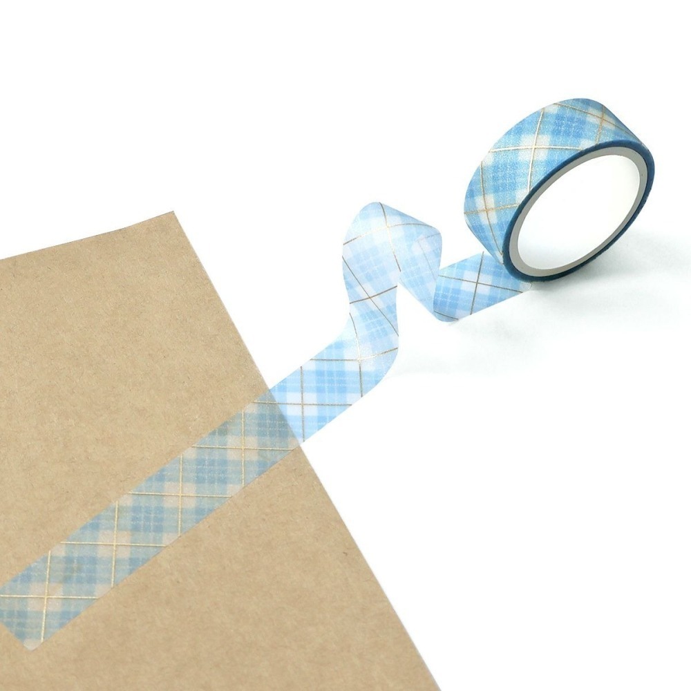 *激動小鹿**<現貨>日本 MIND WAVE 紙膠帶 Sugaria燙金 磨砂感 經典格子系列 mind wave-細節圖9